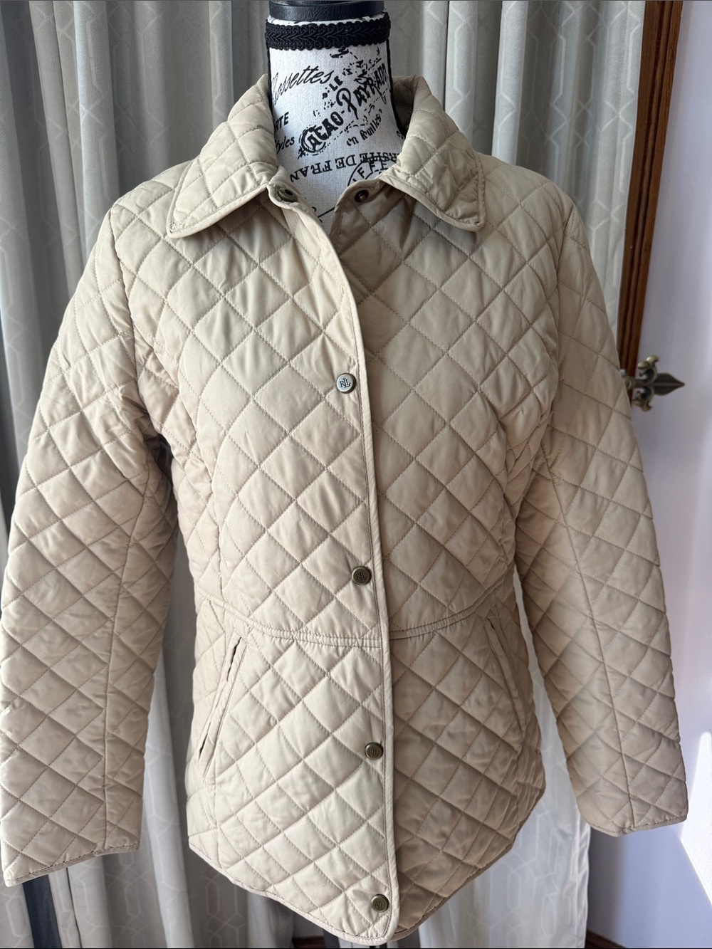 Ralph Lauren Quilted Cream Barn Jacket